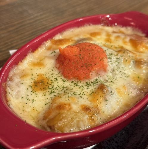 ソーセージとジャガイモ明太グラタン