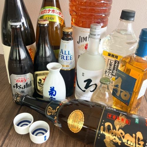 熱々焼きたての串には【旨い酒】も欠かせない◎多彩な種類とサイズをご用意しております♪