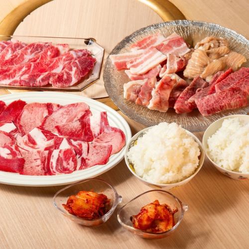 【かどやハッピーコース】仕事帰りのサク飲みに！厳選肉盛り7種類