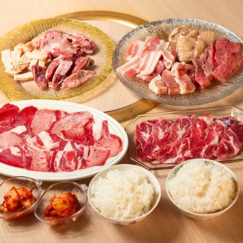 【かどやハッピーコース】ボリューム自慢！質も量も大満足の満腹コース