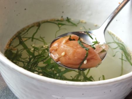 Plum shiso soup