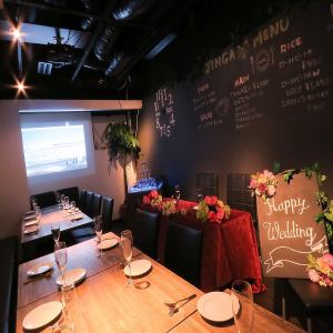 ≪Smoking is allowed at the table seats! ≫ [Western] Table seats can accommodate up to 23 people! Equipped with a projector for various events and after-party events ◎ Can be reserved for 18 people or more.Also for the second wedding party and the small 1.5th party ◎