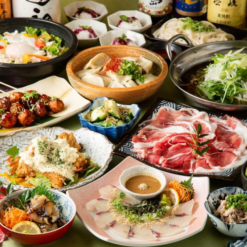 Enjoy delicious food from all over Kyushu at Kakomian♪