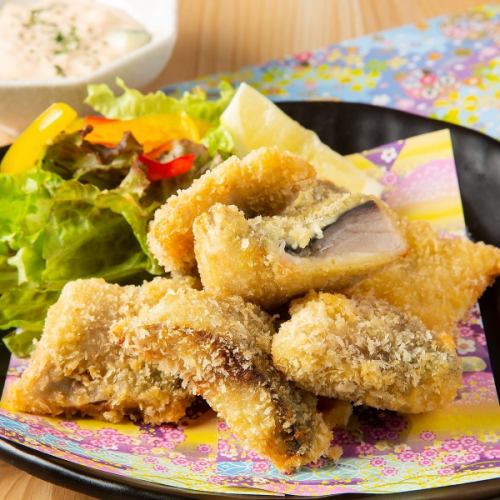 Ash-dried fried mackerel ~ homemade tartar sauce