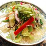 野菜たっぷり塩味そば