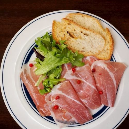 Sliced European cured ham