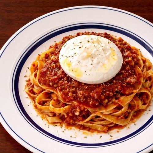 Bolognese with Italian burrata cheese