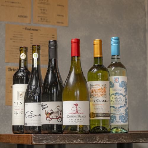 自慢の料理と相性抜群な厳選ワインが種類豊富◎