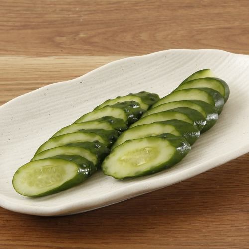 1 pickled cucumber/1 edamame
