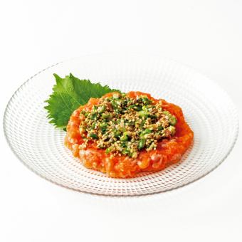 薬味のせ タルタルサーモン