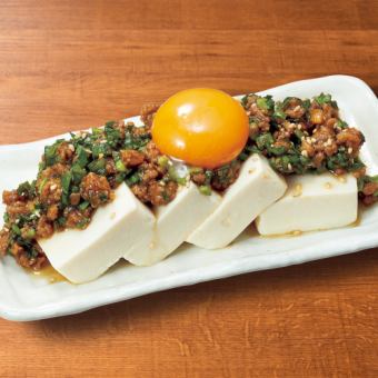 肉そぼろのニラダレ冷奴