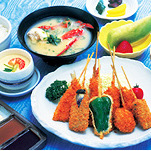 Raizen's very popular menu! "Kushifurai Set Meal"