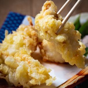 Chicken tempura at a soba restaurant