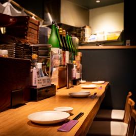 There is a counter seat where you can spend a relaxing time ◎ There is a menu limited to customers who use the counter seat, so if you want to drink casually, we recommend the counter seat by all means!