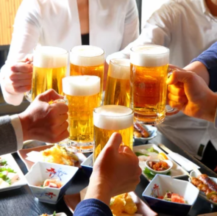 【無限暢飲】2小時2000日圓◎生啤酒、初海、雞尾酒等品種豐富◎