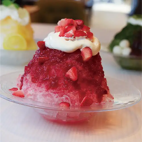Strawberry shaved ice