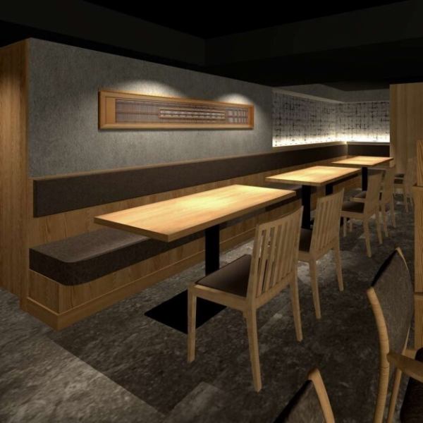 ゆったりお寛ぎ頂ける落ち着いたテーブル席もご用意◎各種宴会や忘年会・新年会・歓送迎会・女子会など幅広いシーンでご利用いただけます◎