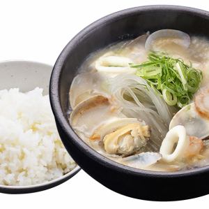 【매운 맛없음】 백해선 순두부 정식 밥 포함