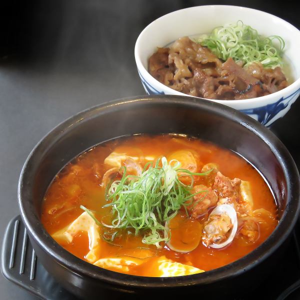 【選べる組み合わせ】お得セット　スン豆腐＋カルビ丼