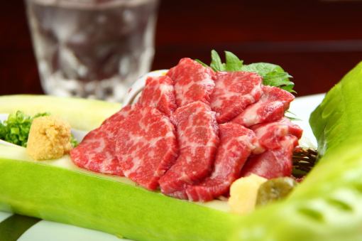 【含著名的馬生魚片】熊本鄉土料理套餐（含120分鐘無限暢飲）7,000日圓（含稅）