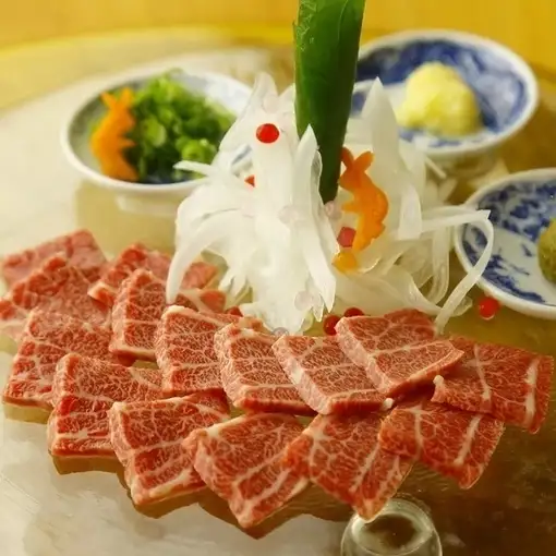 【名物ウニ巻き付き】馬刺し含む熊本郷土料理コース（120分飲み放題付）10000円（税込）