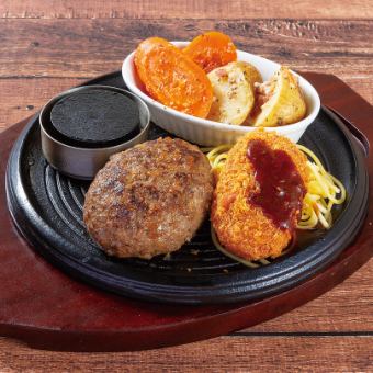 小清水和牛　ハンバーグ＆カニクリームコロッケ　200g