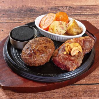国産牛100%　レギュラーハンバーグ200g＆黒毛和牛サーロイン150g