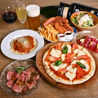 Lien Lien カジュアルコース★2h飲み放題 ピザやパスタもついた 全5品 3500円(税込)