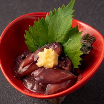 매실 오이 / 반딧불 오징어 오키즈케 / 차가운 놈 / 콩나물 나물