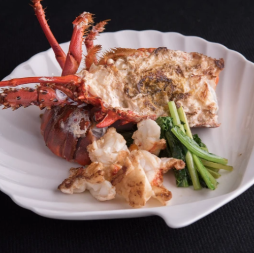 「活伊勢海老」の鉄板焼き