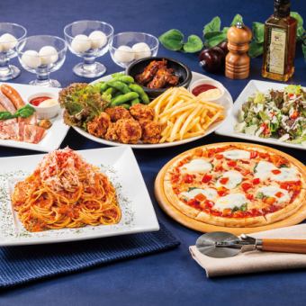 飲み放題付★カラオケ3時間＋お料理6品《満足コース》4,500円