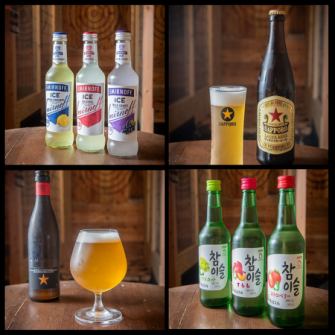 飲み放題あり★二次会にもオススメ★サッポロラガー/スミノフ/チャミスル等大人気のお酒豊富にご用意！