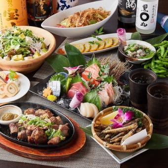 【生ビール付3H飲み放題】鹿児島黒豚の鉄板焼き『東雲-シノノメ-コース』5500円→4500円