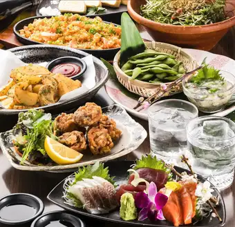 【3小时畅饮(含生啤)】九州美食与黄金内脏火锅九道菜套餐“武藏” 4500日元 ⇒ 3500日元