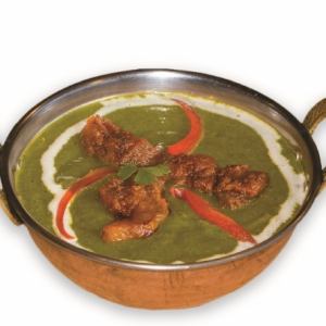 Pork spinach curry