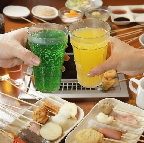 串揚げを思いきり楽しんだ後、デザートも含めて食べ放題で大満足