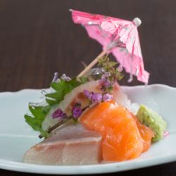 ≪Sashimi≫ Assortment of 3 types of sashimi for 2 people