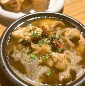 海老ときのこのアヒージョ