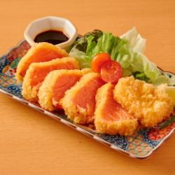 Salmon rare cutlet