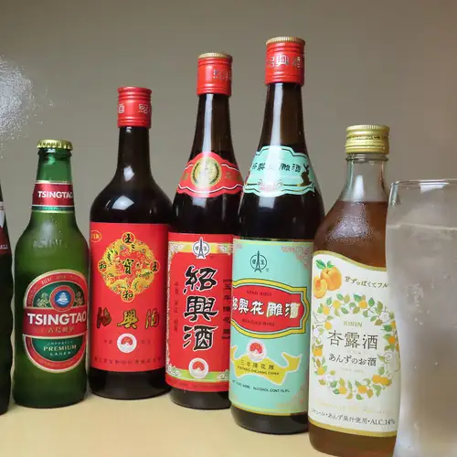 熟成期間の異なる3種の紹興酒をご用意