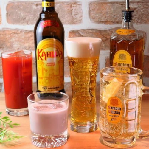 豊富なドリンクメニュー☆100種類以上!