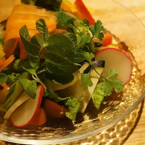 Colorful salad with seasonal vegetables