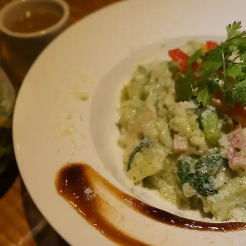 Basil and bacon risotto