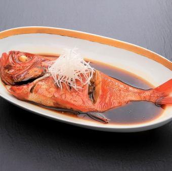 Whole boiled red snapper small