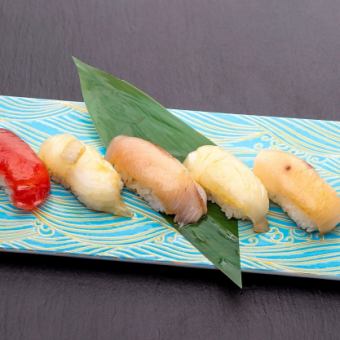 Special sushi nigiri five pieces