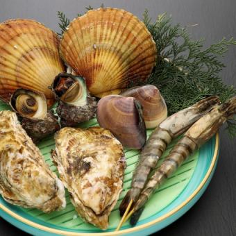 Luxurious! Grilled shellfish set