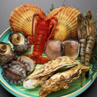 Luxurious! Grilled shellfish set