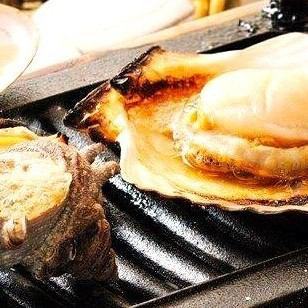 굽는 재미 먹는 행복! 오종의 하마야키 코스 <요리 6품:세금 포함 6,600엔>