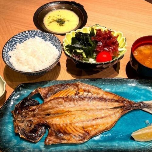 Boso horse mackerel dried fish set meal