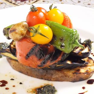 季節野菜のグリルバルサミコソース